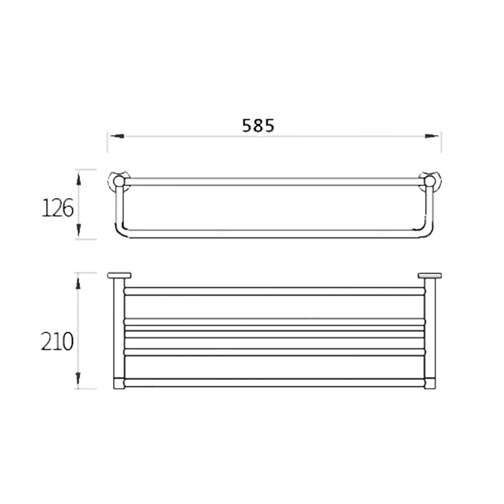 Полка Raiber R53910 с полотенцедержателем