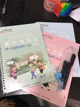 Juego de 3 Libros de escritura reutilizables en inglés para niños, libro para Aprender caligrafía, alfabeto, práctica, juguete para chico