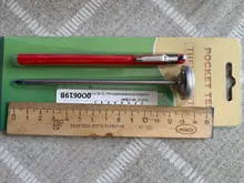Termómetro del suelo de acero inoxidable con pantalla de lectura, rango de 0 a 100 grados Celsius, suministros de jardín