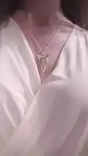 Collar con colgante de estrella de noche para mujer, colgante de cristal, joyería para mujer