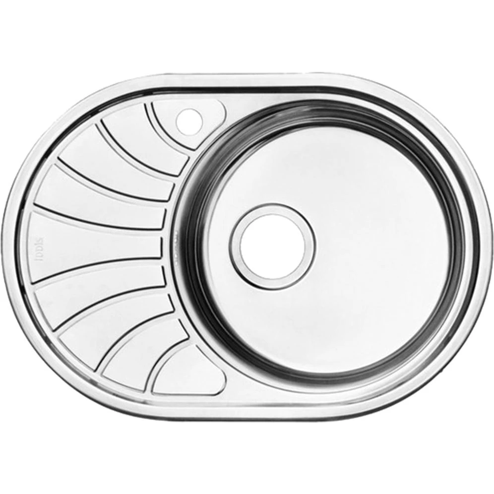 Мойка для кухни IDDIS SUN65SRi77 (перелив; глубина чаши 18 см; антишумовое покрытие; цвет: хром)