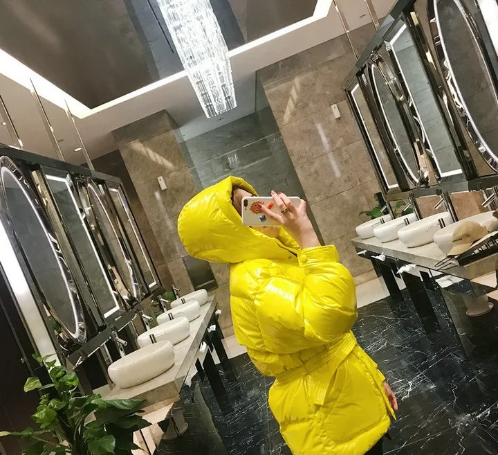 Obrix свободные весенне осенние женские куртки яркие широкие с капюшоном карманы