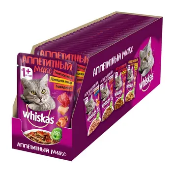

Whiskas spider for cats (cream soup 85 g.), Salmon, 24 * 85 g.