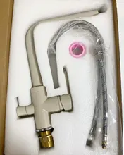 SOGNARE-grifo de cocina con filtro de agua, mezclador de fregadero de 3 vías, montado en cubierta, de latón macizo