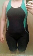 Sports Swimwear Bathing-Suit Beach-Wear Boyleg Knee-Length One-Piece Women Patchwork