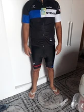 Nuevo 2021 rojo STRAVA profesional bicicleta equipo Maillot de manga corta Ciclismo Jersey Ciclismo hombres de verano transpirable Conjuntos de ropa de Ciclismo