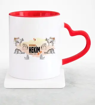 

Personalized Professional Veterinarian Red Heart Mug Cup-2