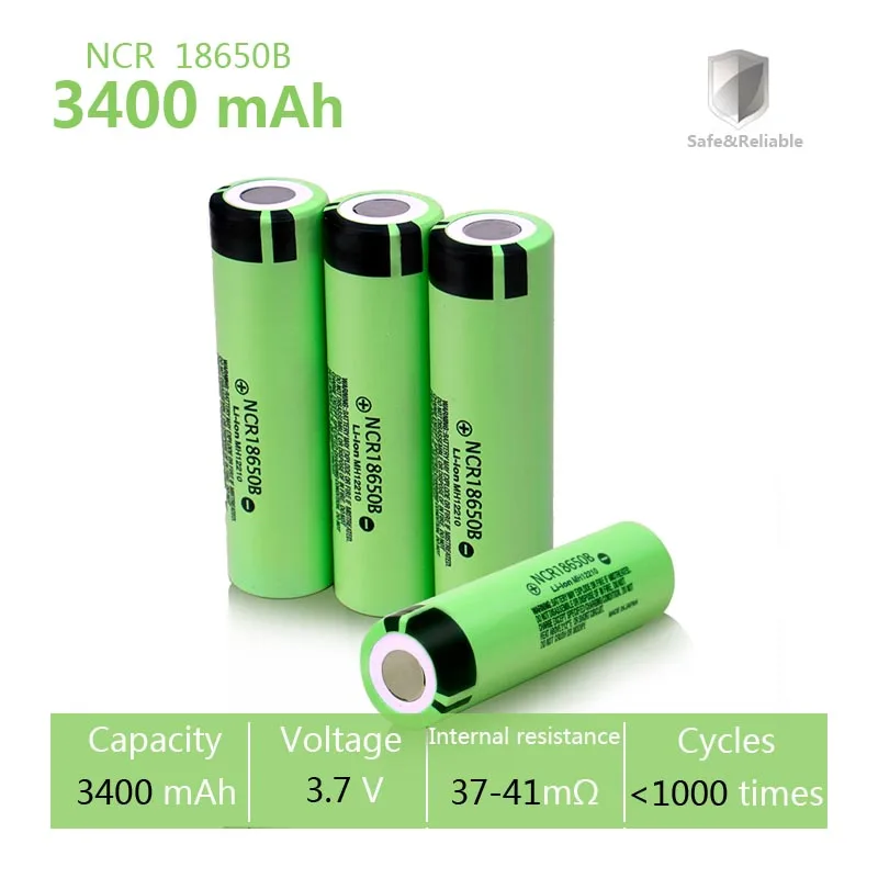 100% новый Оригинальный NCR18650B 3 7 v 3400mah 18650 литиевая аккумуляторная батарея для