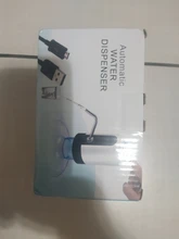 Bomba de agua eléctrica automática, dispensador de agua recargable por USB con luz LED azul, dispositivo de bombeo de agua inalámbrico