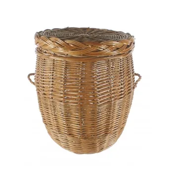 

Wardrobe rattan honey color with lid. Measurements: 45x Ø 37 cm.