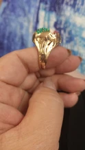 Joyería de estilo Retro dorado para mujer, anillo pintado a mano con aceite, joyería