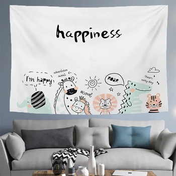 

Cartoon Digital Printing Wall Hanging Tapestry Home Decor Children Bedroom Blanket Soft Short Plush Fabric Yoga Mat Tapestry