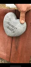 Rotulador conmemorativo de piedra en forma de corazón para mascotas, regalo para mascotas, huella de perro y gato, regalo para mascotas