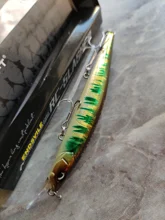 Ravenclraft-señuelo de Pesca wobblers 113SF 12,2g, pececillo flotante lento, Jerkbait, labio poligonal, gancho triple para trucha de lubina