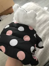 Dog Overalls Clothing Puppy Winter Coat Hoodie Pet-Dog Cotton Thicken Dot for Small Big-Polka-Dot