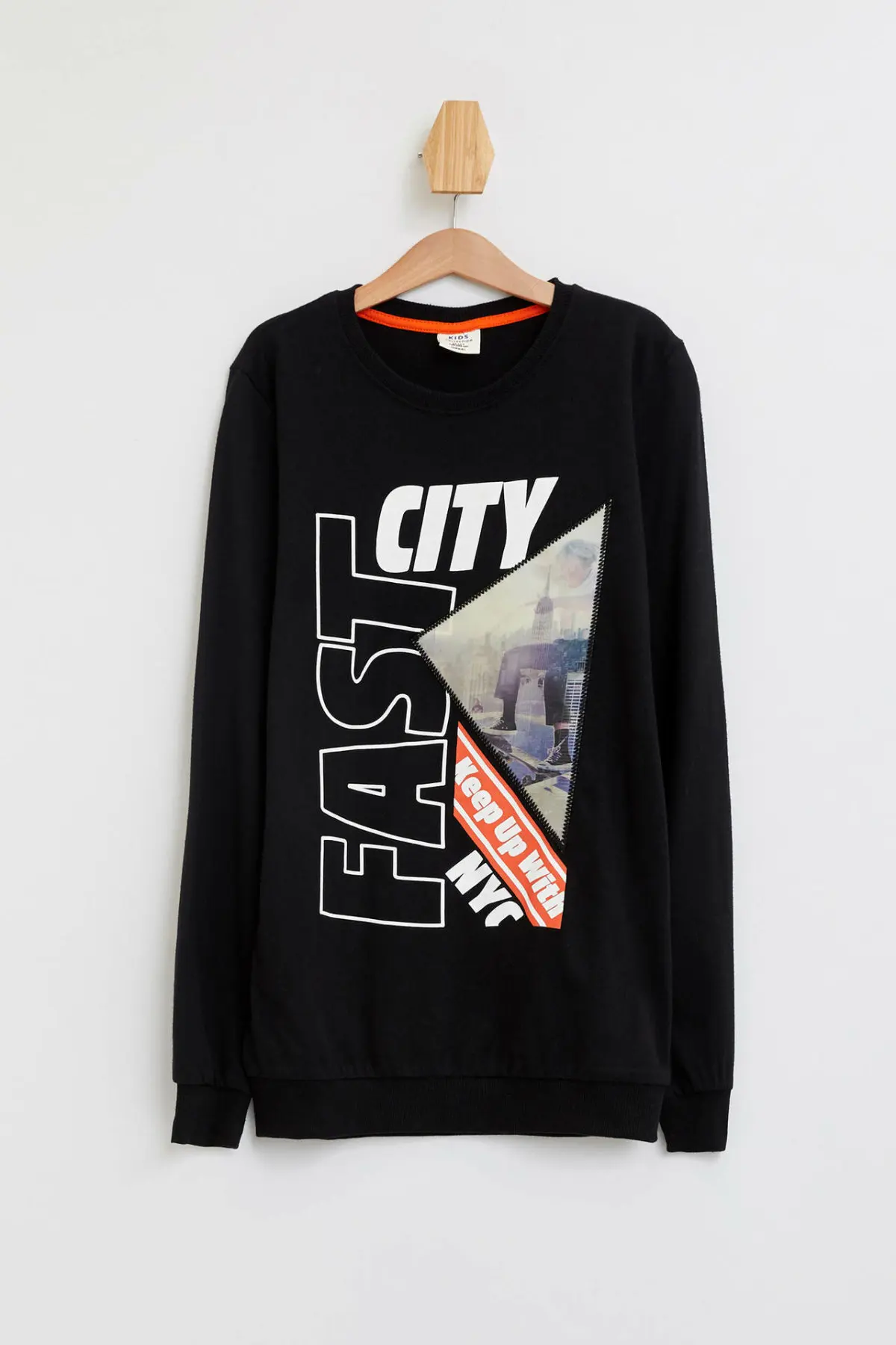 

DeFacto Boy Fashion Black Pullovers Casual Letter Pattern Knitted Pullovers Sweat Shirt Autumn New -L3212A619AU