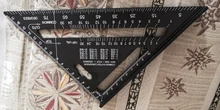Regla triangular de aleación de aluminio de 7 pulgadas, regla métrica cuadrada para medir velocidad, herramientas para enmarcar medidores