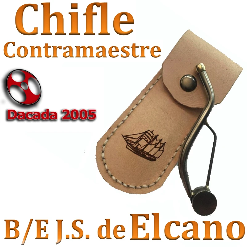 Dacada2005 Chifle Silbato офицера темно синего цвета с кожаный чехол Хуан Себастьян де