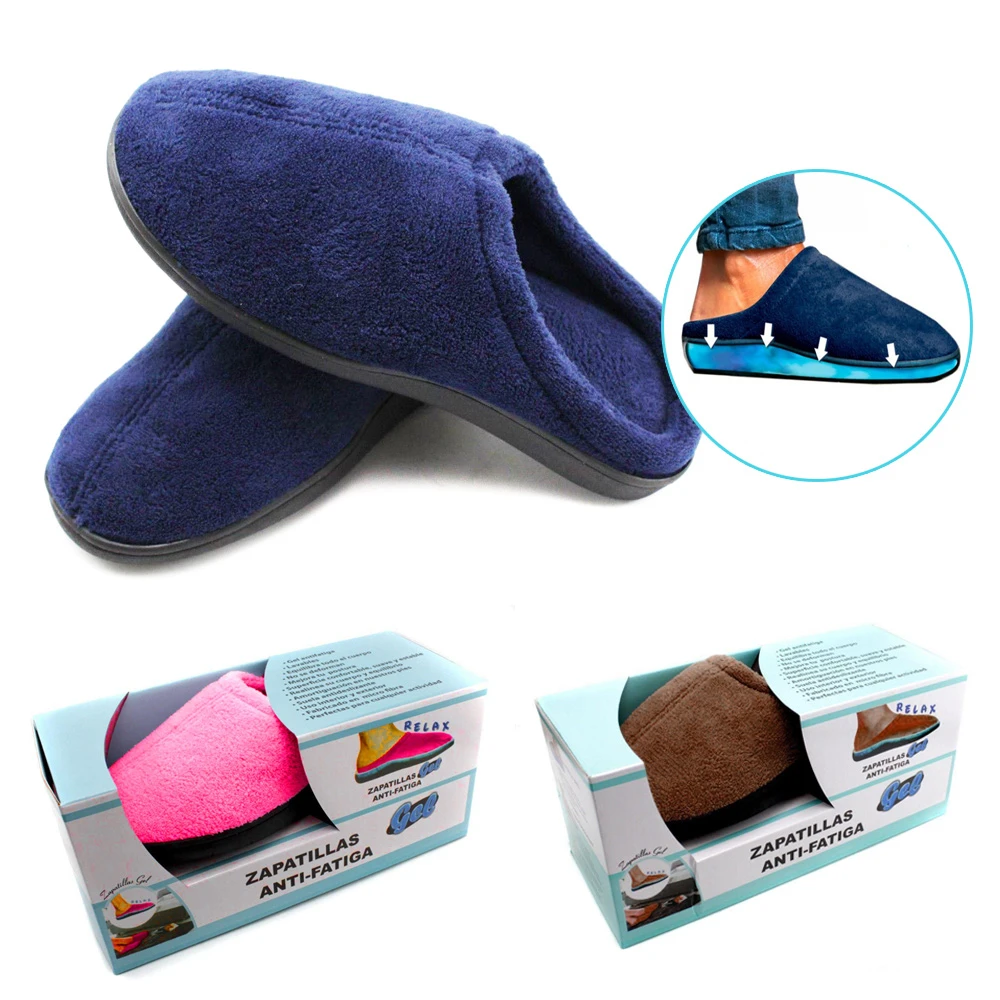 Zapatillas De Estar Por Mujer Mujer Zapatilla Con Suela Gel Goma Relax Relajante Confort Zapatillas Calientes Women's Slippers - AliExpress