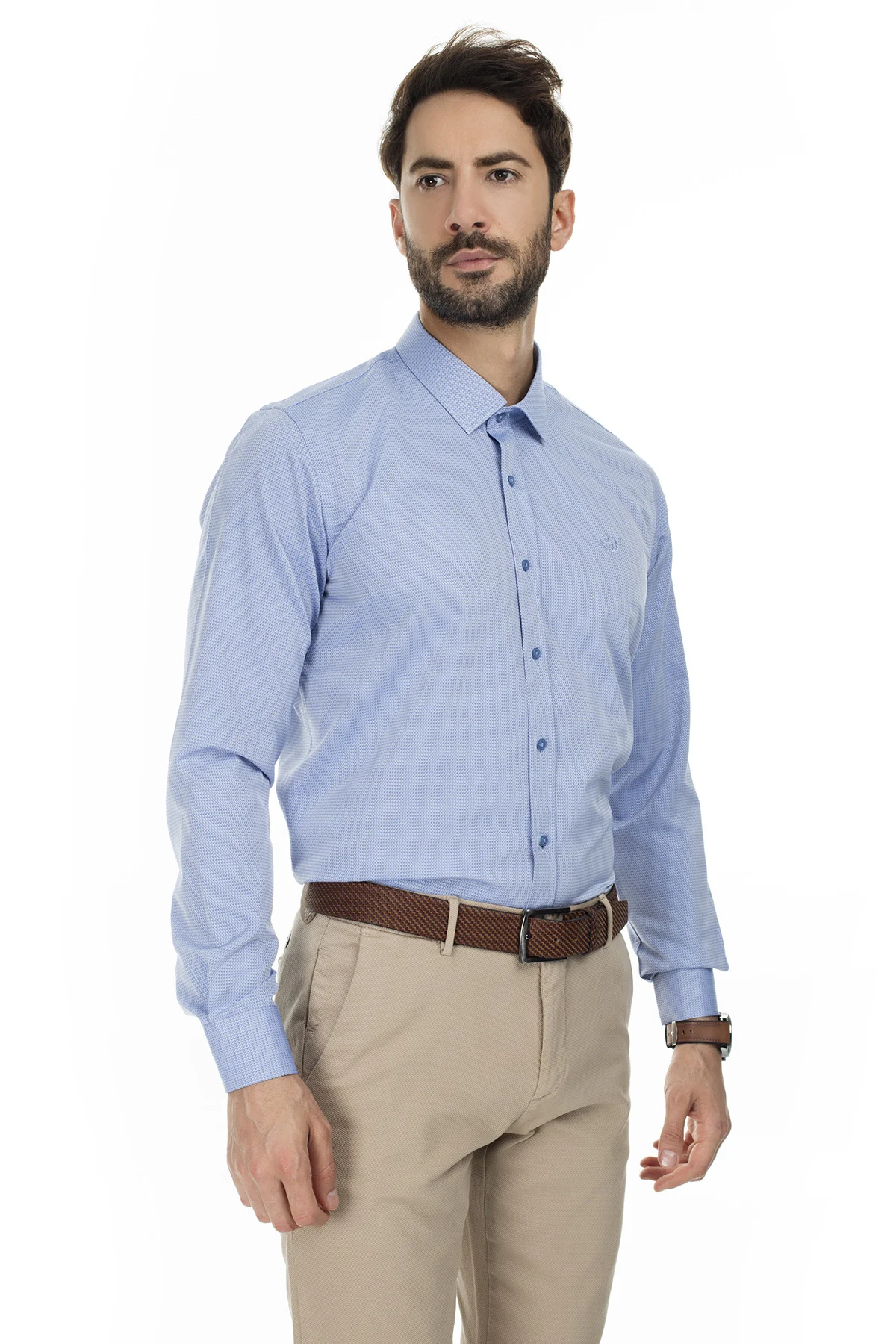 Сабри изготовленные на заказ с длинным рукавом, облегающая Мужская рубашка с длинным рукавом рубашка 5431639