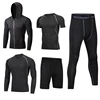 Men's Workout Clothes Athletic Shorts Shirt Set 5 in1 for Basketball Football Exercise Training Running Gym Compression Suits 1