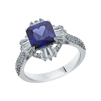 

Silver ring with cubic zirconia sunlight sample 925