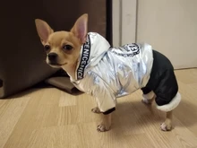 Jumpsuit Pet-Costumes Cotton-Padded Silver-Color Dogs Waterproof Winter Fashion for Hoodie