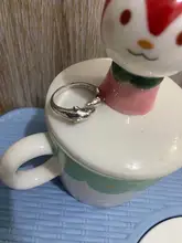 Anillo de plata sencillo con forma de delfín para mujer, joyería exquisita ajustable, para fiesta de boda o compromiso