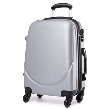 

Trolley rigido bagaglio a mano valigia per voli 4 ruote 55 x 34 x 24 cm Argento