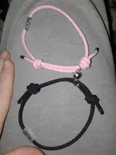 Pulsera de imán para calor para parejas, Brazalete ajustable hecho a mano, a juego, de amor infinito, color rojo de la suerte, regalo, 2021