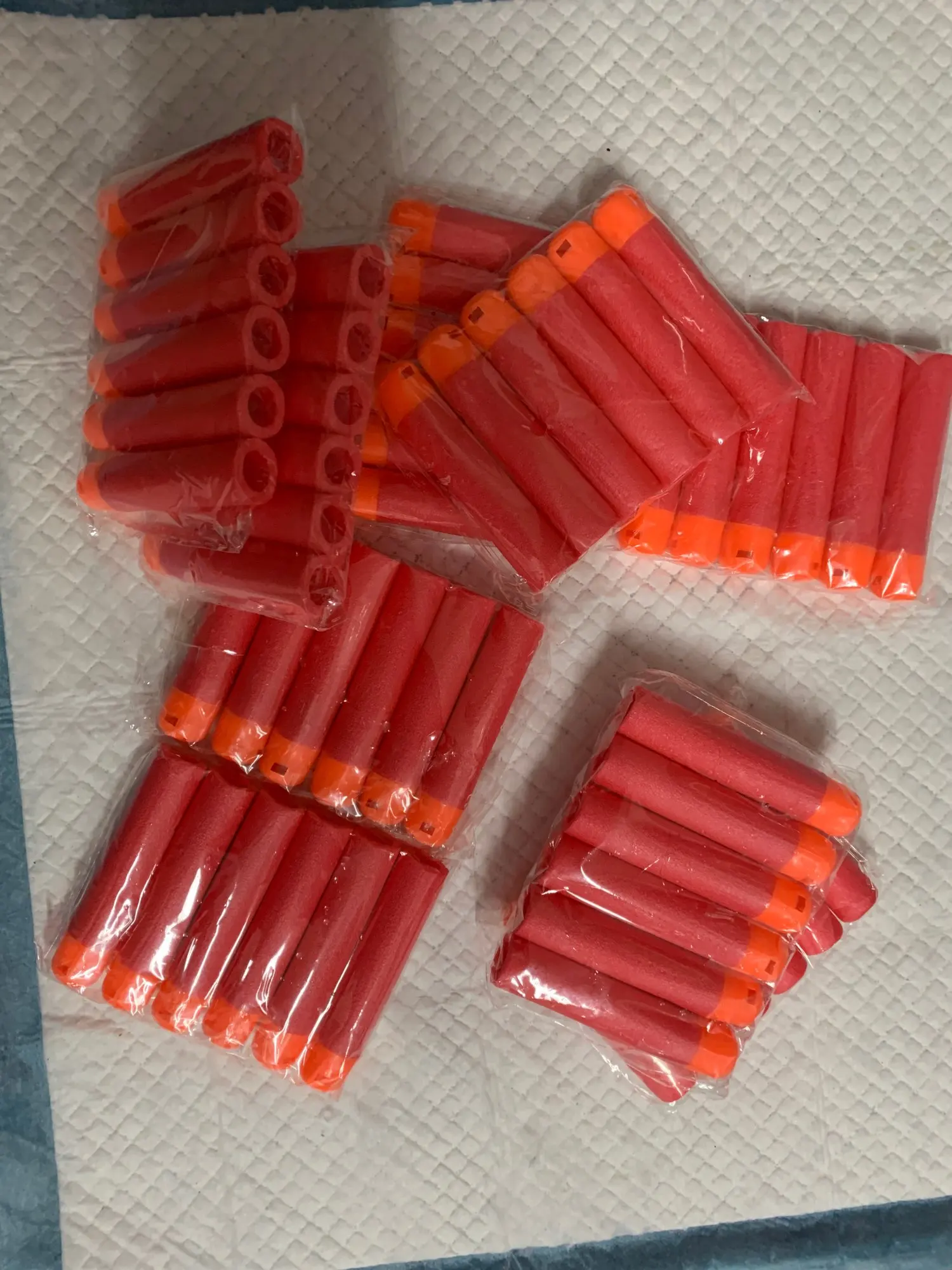 30Pcs/Lot 9.5cm Red Sniper Rifle Darts Bullets for Nerf Mega Kids Toy Foam  Refill Darts Big Hole Head Bullets Christmas Gift