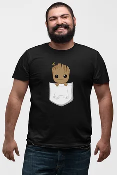 

Angemiel Wear Groot Black Men 'S Cotton Big Size T-Shirt