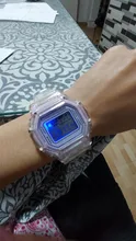 Reloj de moda para hombre y mujer, cronógrafos deportivos digitales transparentes e informales, de pulsera, de regalo para enamorados