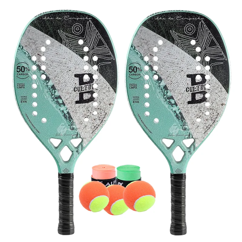 Beach Tennis Racket Carbon Fiber 22mm Sand Grit Surface Racquet 26
