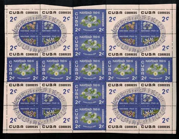 

Cuban stamps ml684-3 Cuba 1960G. Christmas Edition (MNH) -flowers, notes, Christmas
