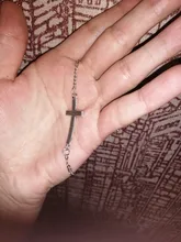 Charm-pulsera de dijes de amistad para mujer, brazalete minimalista de cruz, Color dorado y plateado, pulseras de cadena de eslabones, joyería al por mayor