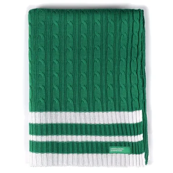 

BLANKET 140X190CM 200GSM 100% ACRYLIC KNITTED GREEN CASA BENETTON