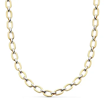 

Choker 18k gold two-color 45cm. Chunky link 6mm. Woman
