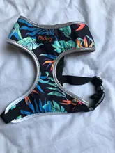 Dog-Harness-Vest Reflective Dogs Nylon Printed Adjustable for Small Medium Cats No-Pull