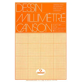 

Paper millimeter Canson, 90 gr/m2, 21x29.7 cm, 50 sheets Orange