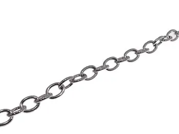 

Lightweight forced link sterling silver bracelet with rhodium plating