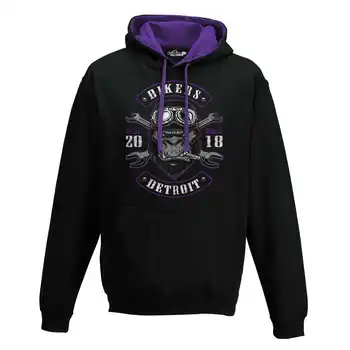 

Hood Sweatshirt Bico Motorcycle Bikers Detroit Monkey Custom Rider Choppers Motorcycles S black