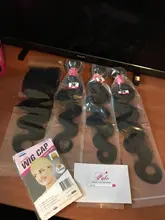 FABC-extensiones de pelo ondulado brasileño, con cierre, pelo humano ondulado prearrancado, proporción media, no remy, color negro Natural