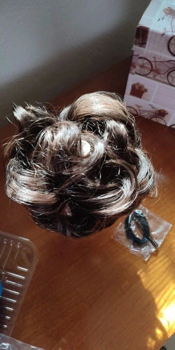 Syntetiska hårbulle förlängningar lockigt elastiskt hår Scrunchies Hårstycken Syntetisk Chignon Munk Uppsatta hårstycken för kvinnor