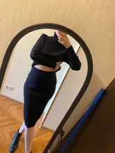 Skirt Suit Knitting MVGIRLRU Two-Piece Women's Sweater Costume