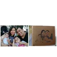 Billeteras personalizadas de cuero PU para hombre, billetera con grabado de alta calidad, monedero pequeño, regalo de lujo para hombre