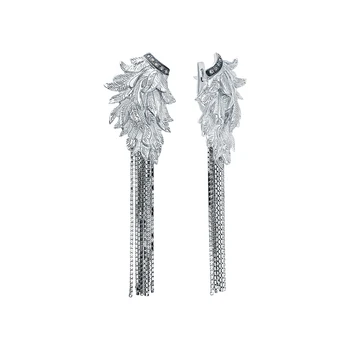 

Silver earrings with cubic zirconia Swarovski sunlight sample 925