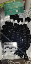 Funmi-pelucas de cabello sintético para mujeres negras, pelo rizado con mechones, Color negro SOKU, 4 mechones