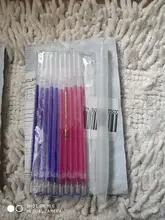 Rotulador textil de alta temperatura para costura, juego de bolígrafo borrable recargable por calor, mango lavable, 11/12 Uds.