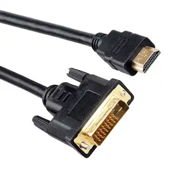 

HDMI to 24+1 Pin DVI-D Dual Link Cable Gold Plated Digital Video Adapter Converter Wire for PC Laptop Monitor TV Black